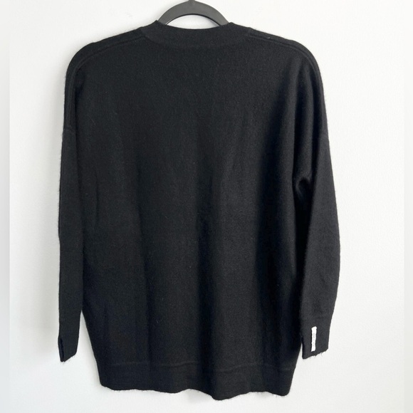 Marie Marot X Eric Bompard Size S • Black 100% Cashmere Sweater V-neck. - Picture 4 of 4